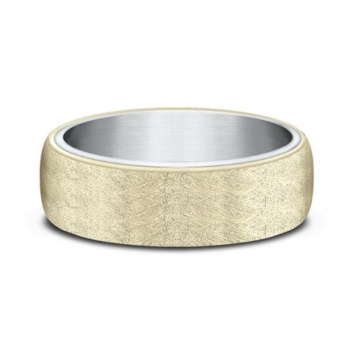 Comfort-Fit Design Wedding Band in Multi-Gold (6.5 mm)