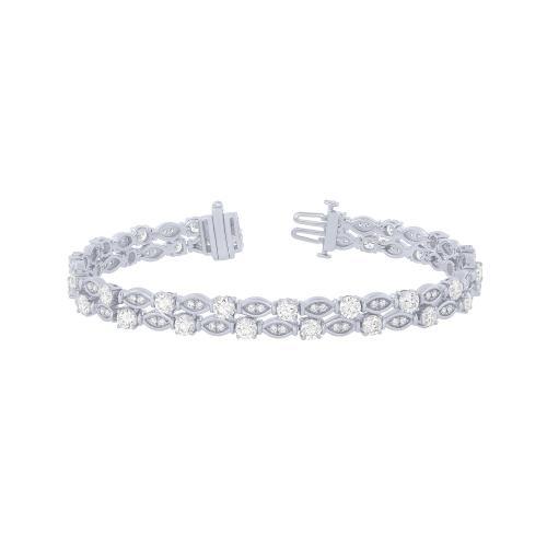 Novello Lab-grown Diamonds Bracelet 7.50 Ct. T.w. in 14K White Gold